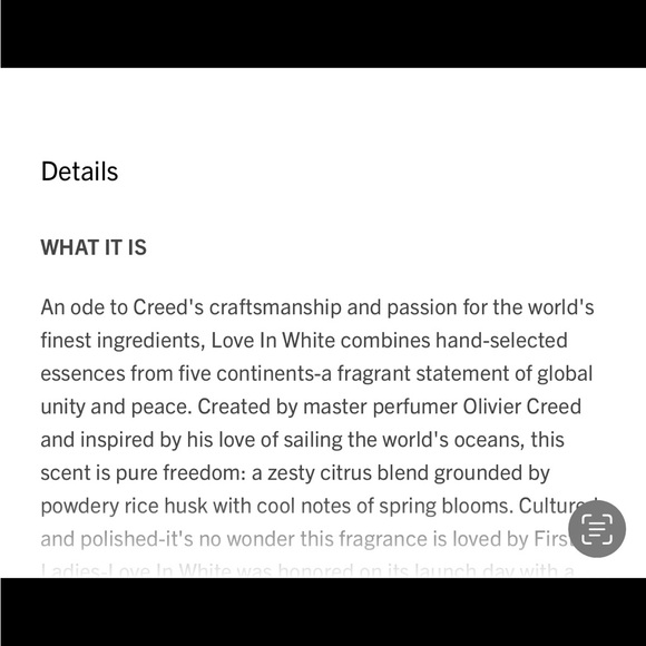 CREED LOVE IN WHITE. 2.5 oz, parfum , Exquisite Fragrance. Of London. - Picture 6 of 6